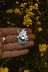 Howling Wolf moonstone Ring or necklace MADE TO ORDER